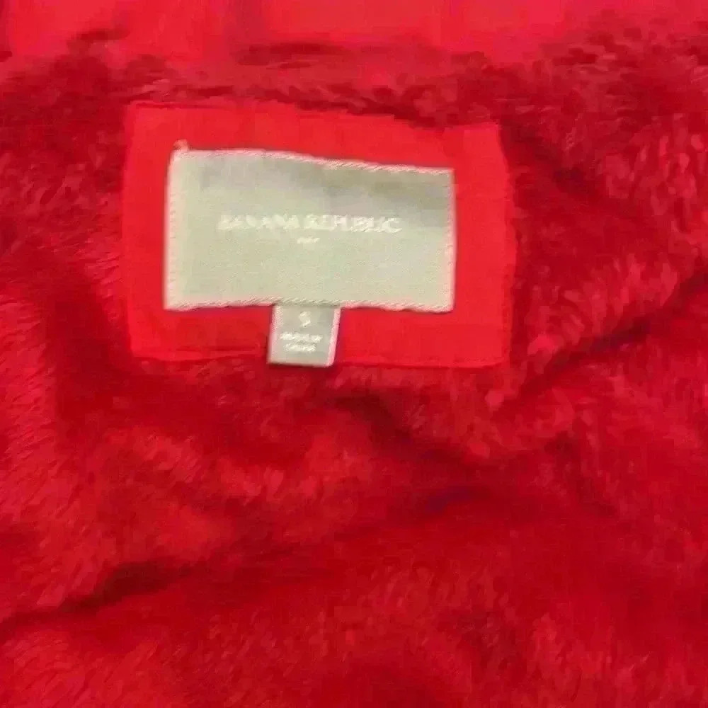 Banana Republic puffer vest with removable hood womens size S red - Picture 5 of 14